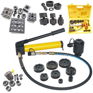 Hydraulic hole punch driver tools